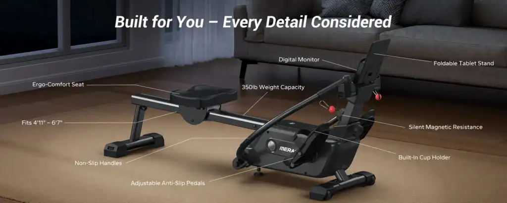 Merach RS3 Scull Rower Specs
