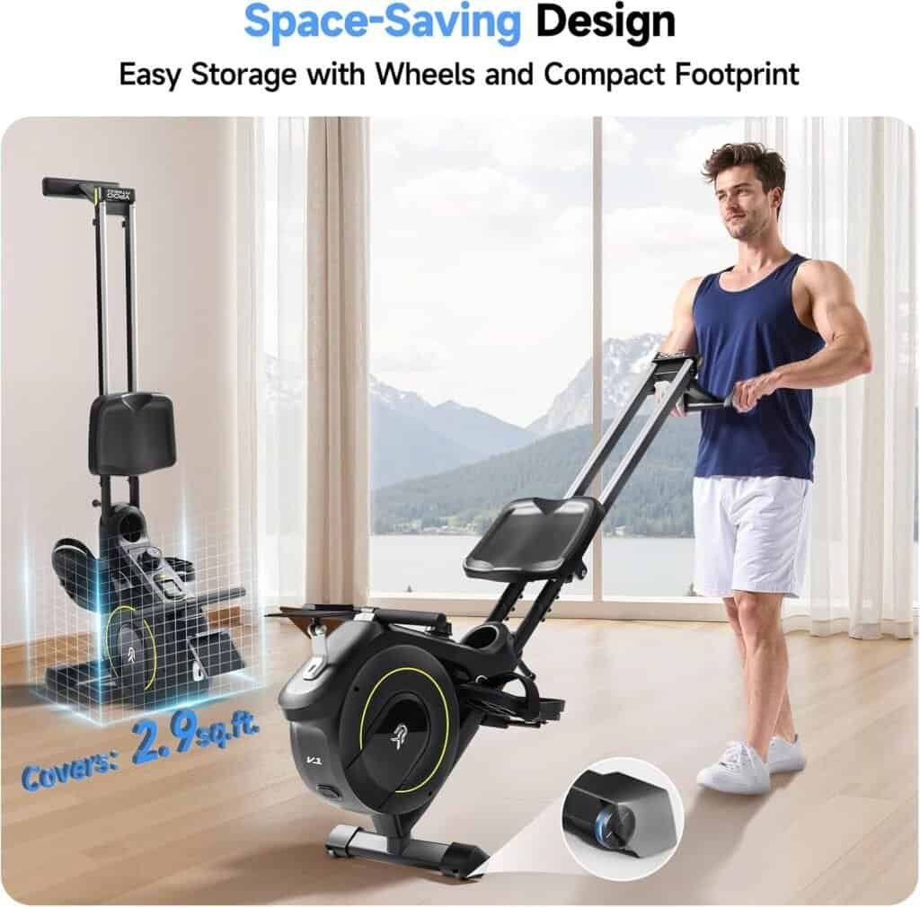 YPOO rowing machine space saving design