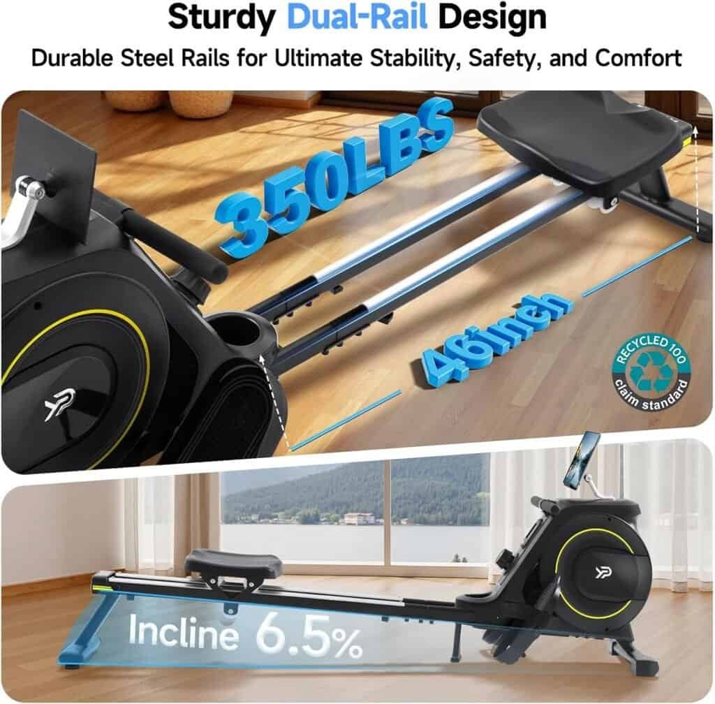 YPOO rowing machine: build quality and comfort