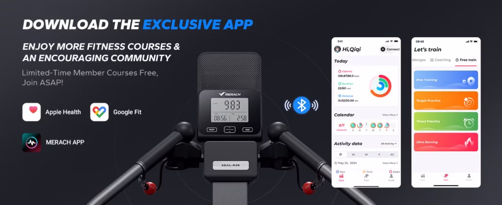 Merach RS3 Rower App and Content