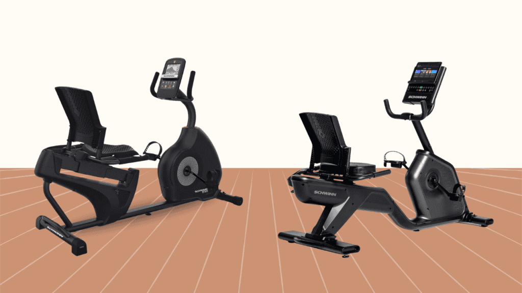 Schwinn 230 vs Schwinn 290 recumbent bikes side by side with $599 and $899 list prices