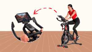 Schwinn IC4 Review: Indoor cycling bike with a tablet on the holder